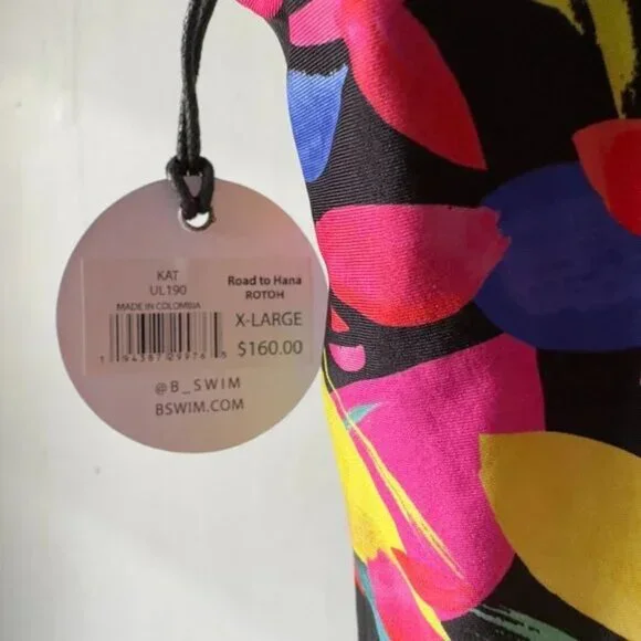 NWT $160 B.SWIM × Elizabeth Turner WOMEN'S L,XL SWIMSUIT ONE PC ROAD TO HANA K - Picture 5 of 10